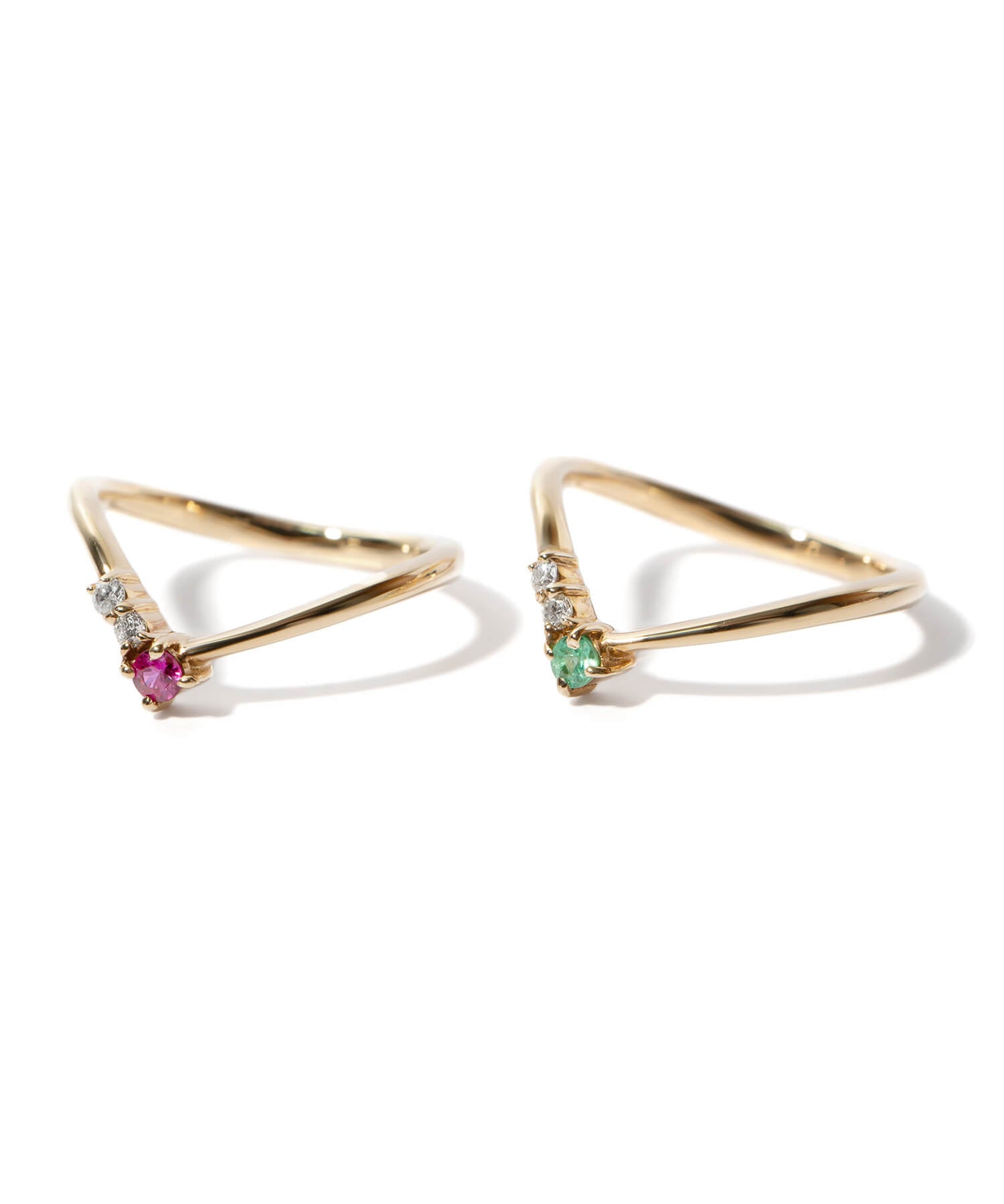 V-shaped Gemstone Ring | TERRA-KLADIA