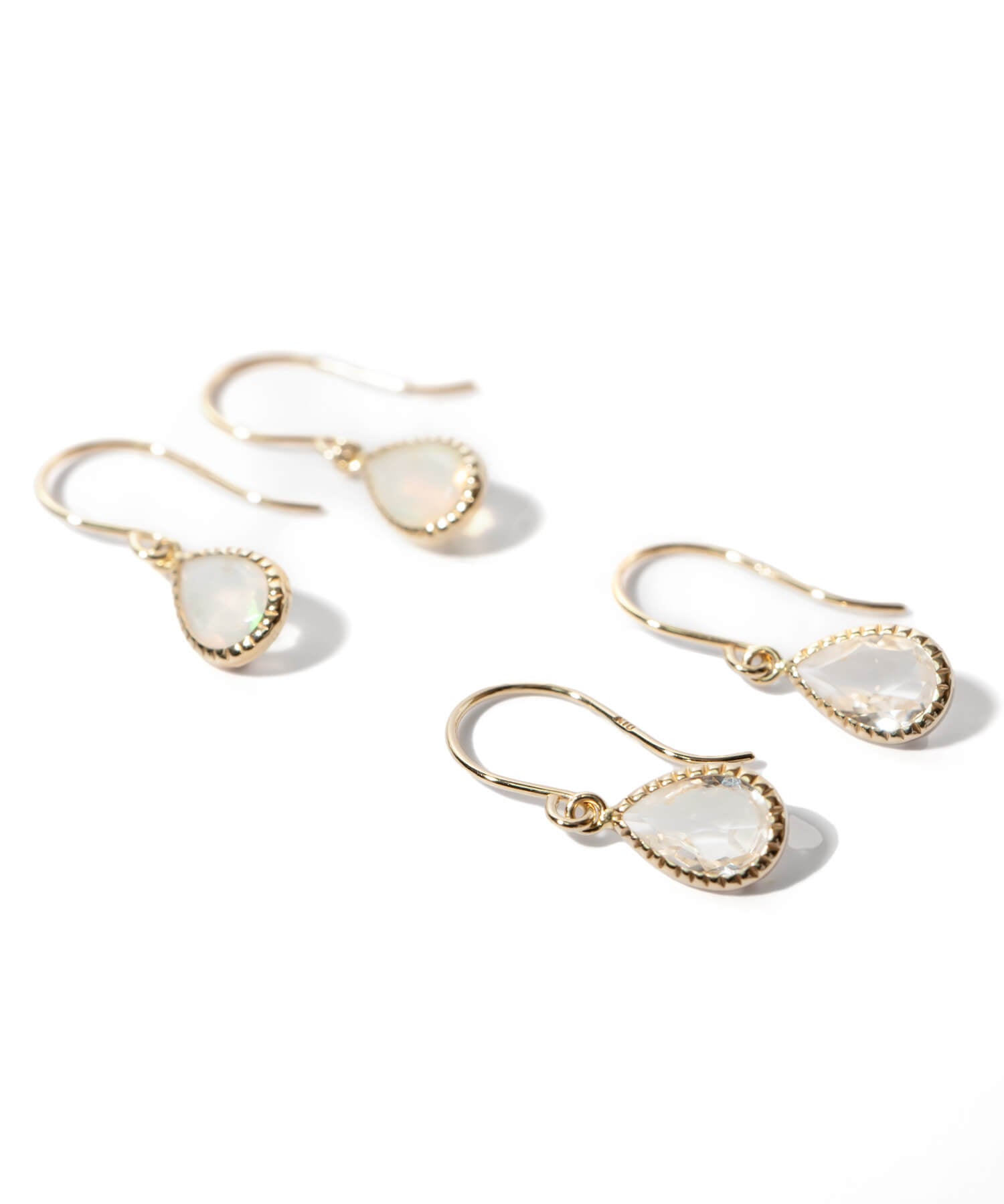 10K Gold Gemstone Tear Drop Earring | TERRA-SOLZE