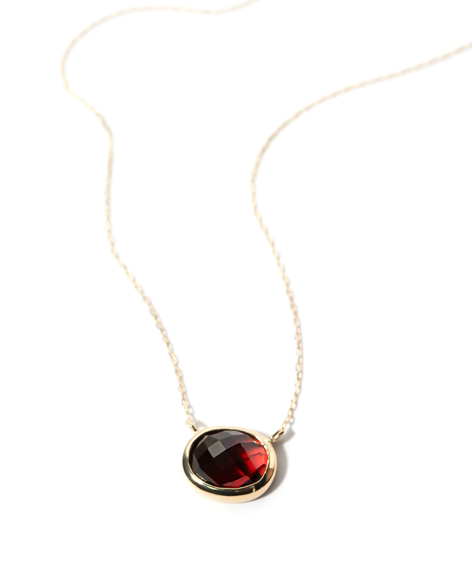 Checker Board Cut Gemstone Necklace | GLOA-ETT