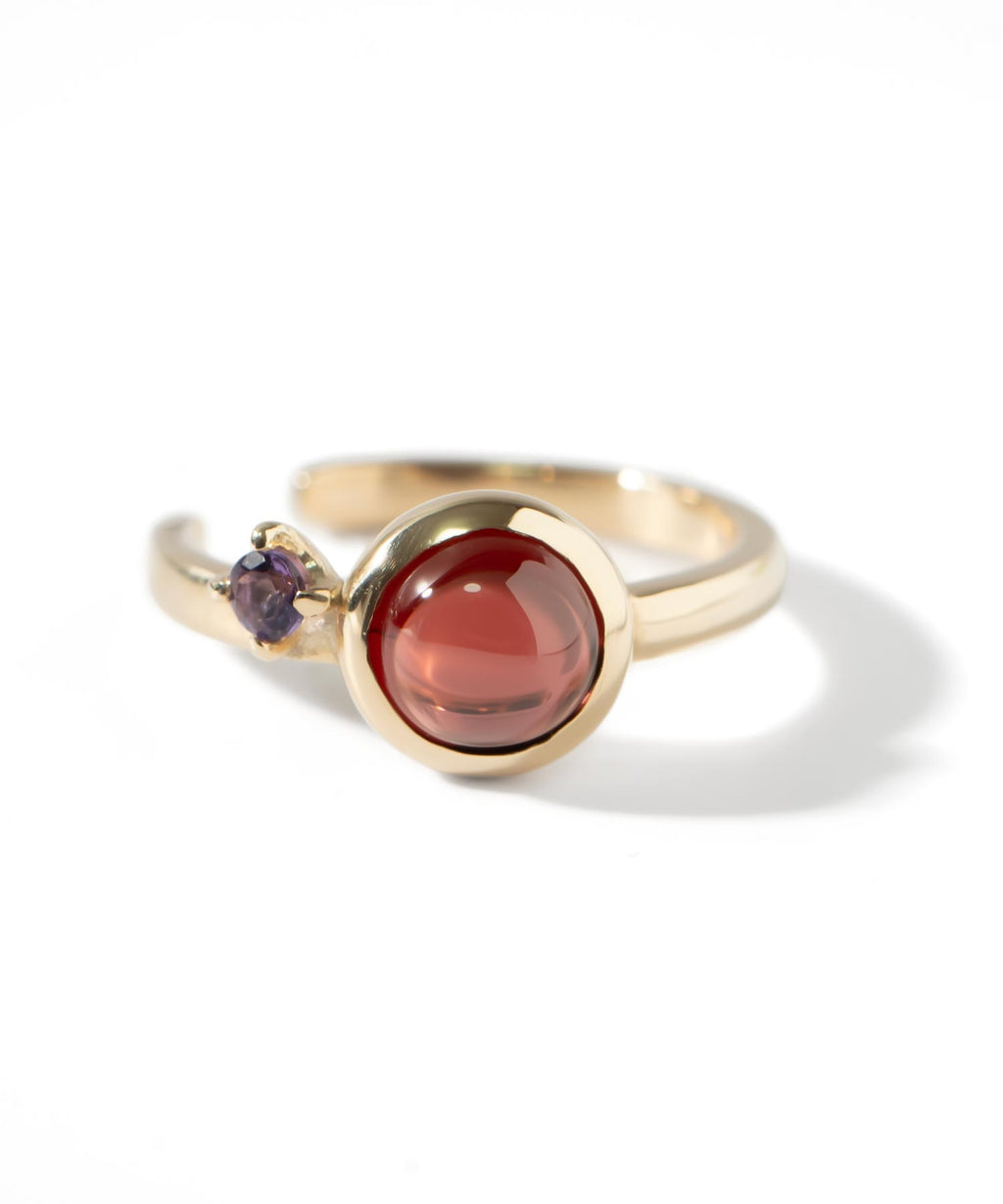 10K Gold Bicolor Gemstone Earcuff | LACHTARA-ETT EARCUFF