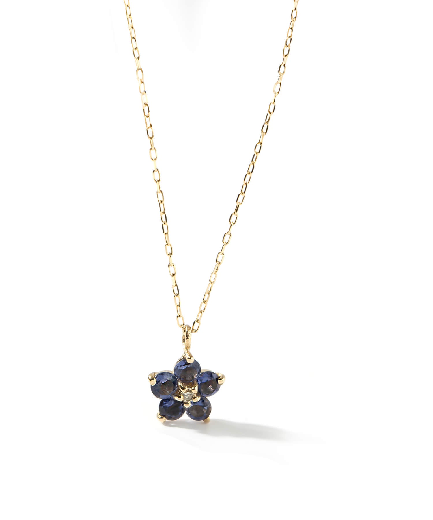 Flower Motif Iolite Necklace | LOULOUD-NOLL