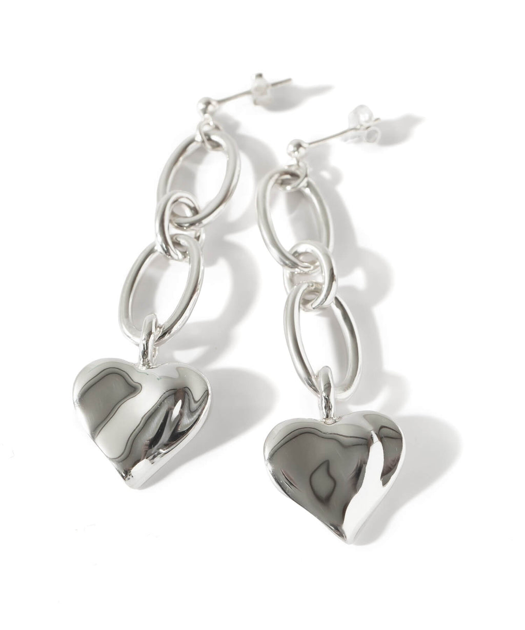 Heart Chain Earrings | MELLOW HEART CHAIN