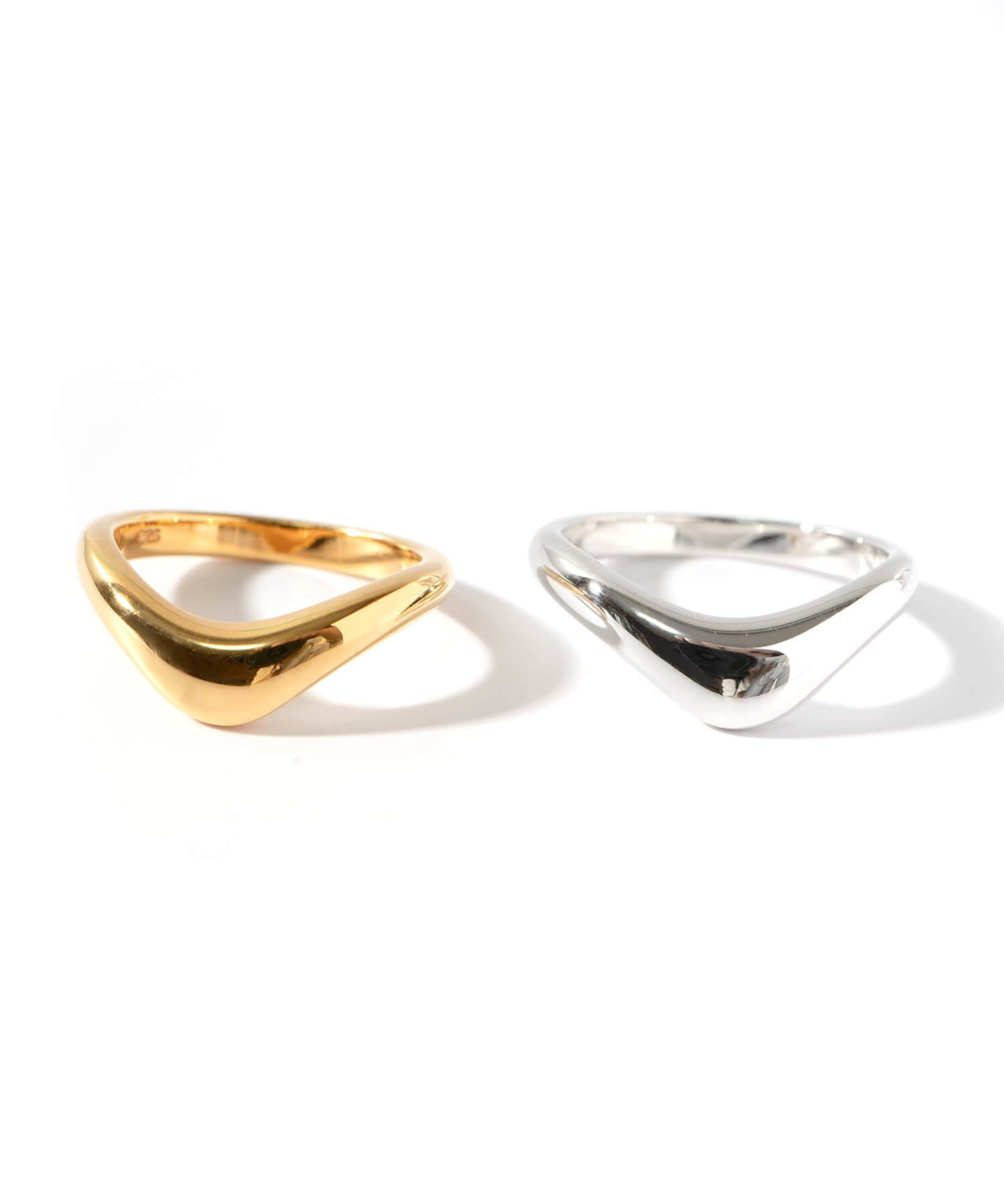 18K Gold Plated Sterling Silver Plump Wedge Ring | NERO SILVER WEDGE