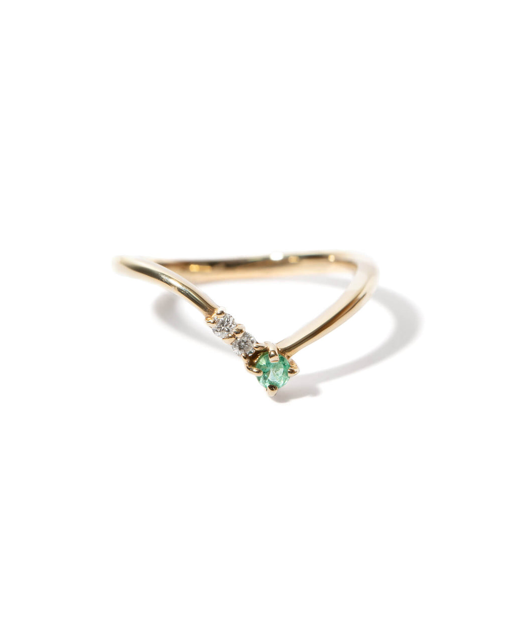 V-shaped Gemstone Ring | TERRA-KLADIA