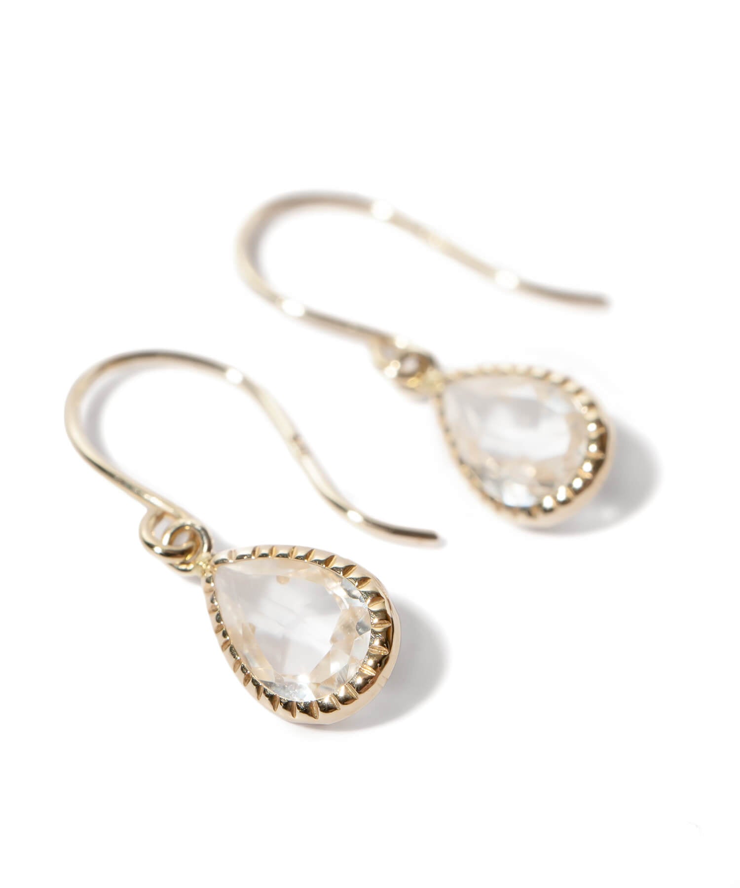 10K Gold Gemstone Tear Drop Earring | TERRA-SOLZE