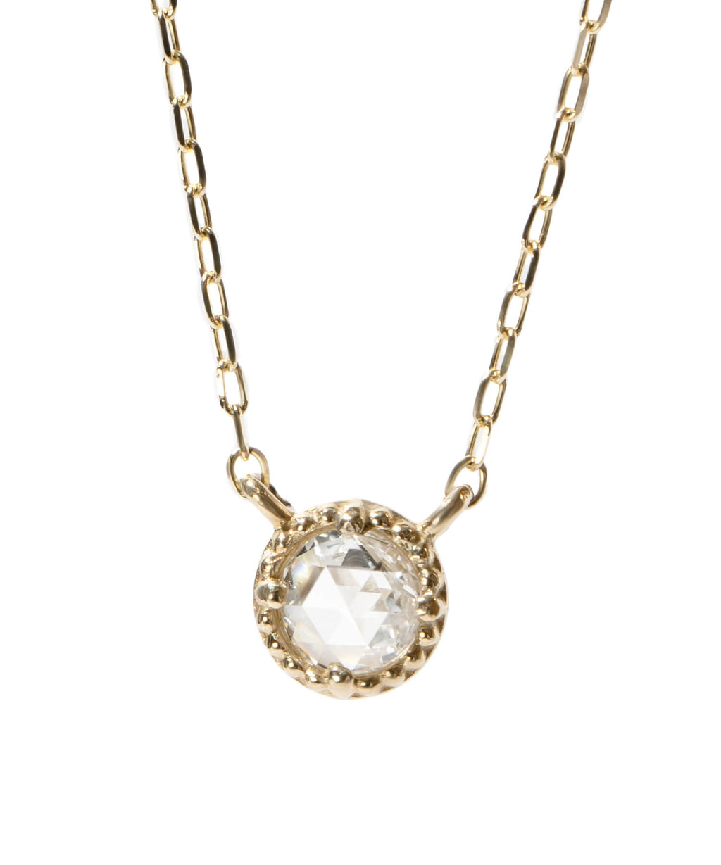 Dainty Round Diamond Necklace | ASTERI-VEGA