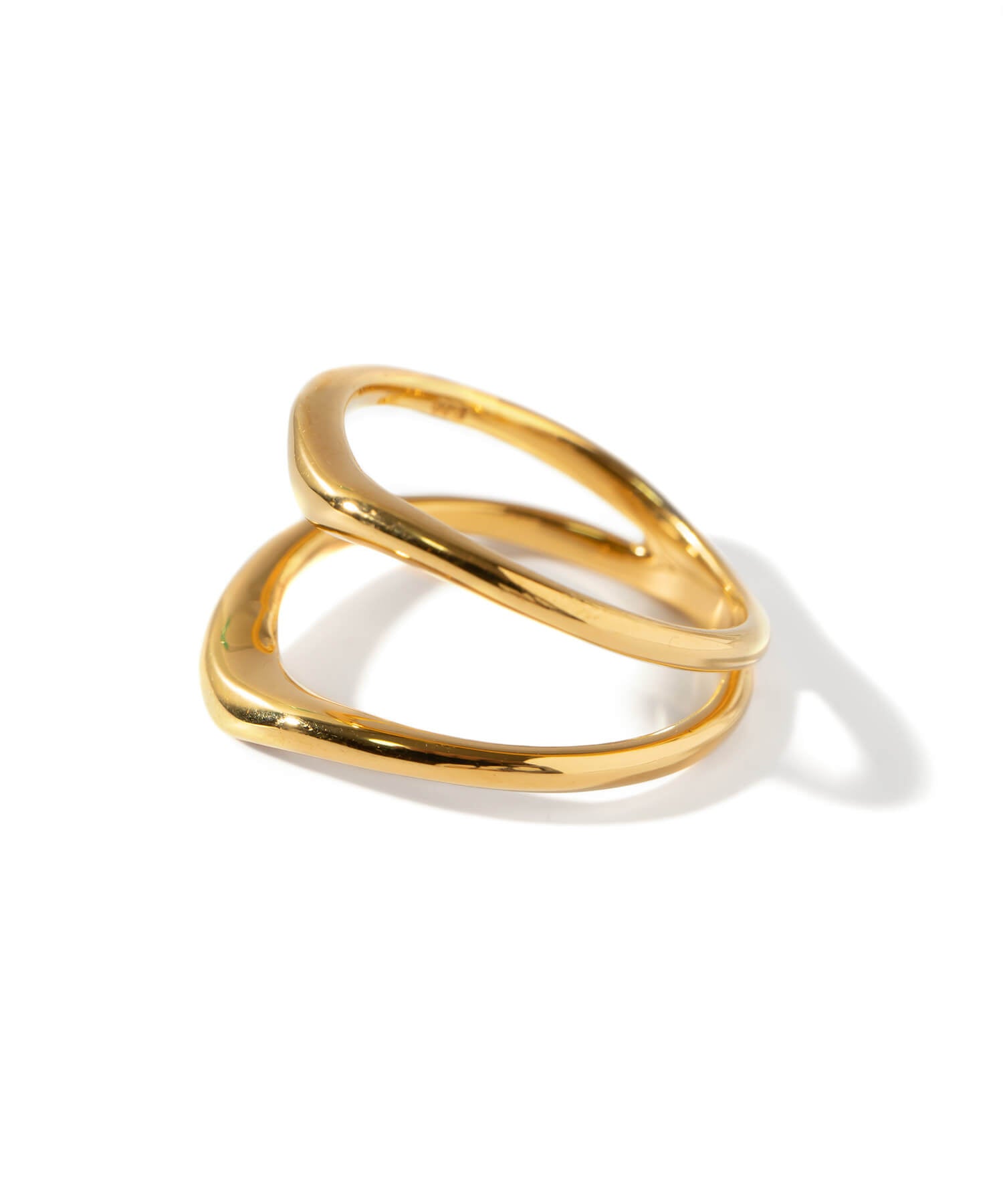 18K Gold Plated Sterling Silver Double Chevron Ring | GAVIOTA0BULKY