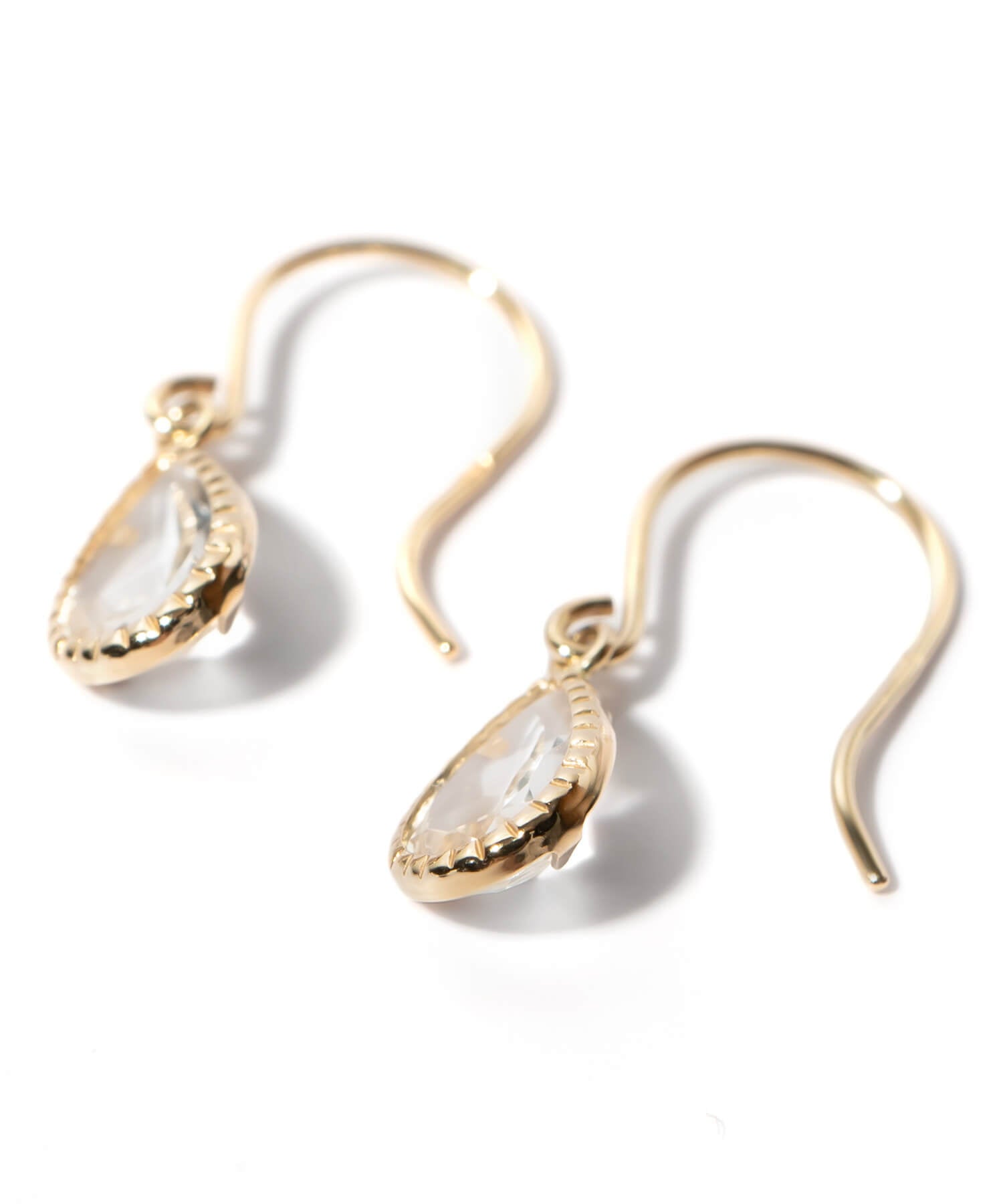 10K Gold Gemstone Tear Drop Earring | TERRA-SOLZE