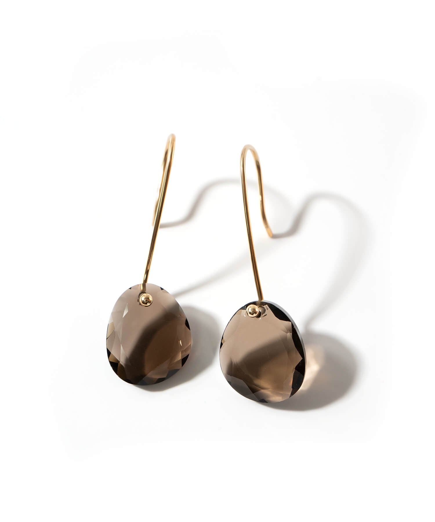 10K Gold Smoky Quartz Earrings | LACHTARA-FYRA