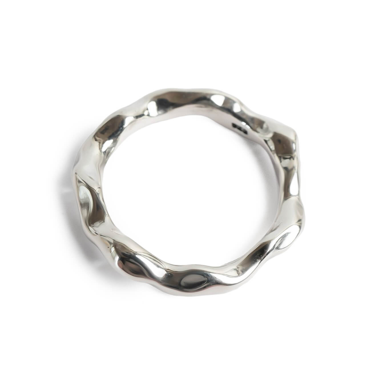 18K Gold Plated Sterling Silver Ripple Wave Ring | ALORO