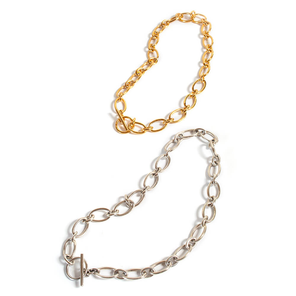 18K Gold Plated Sterling Silver Chunky Chain Choker | CARCHE