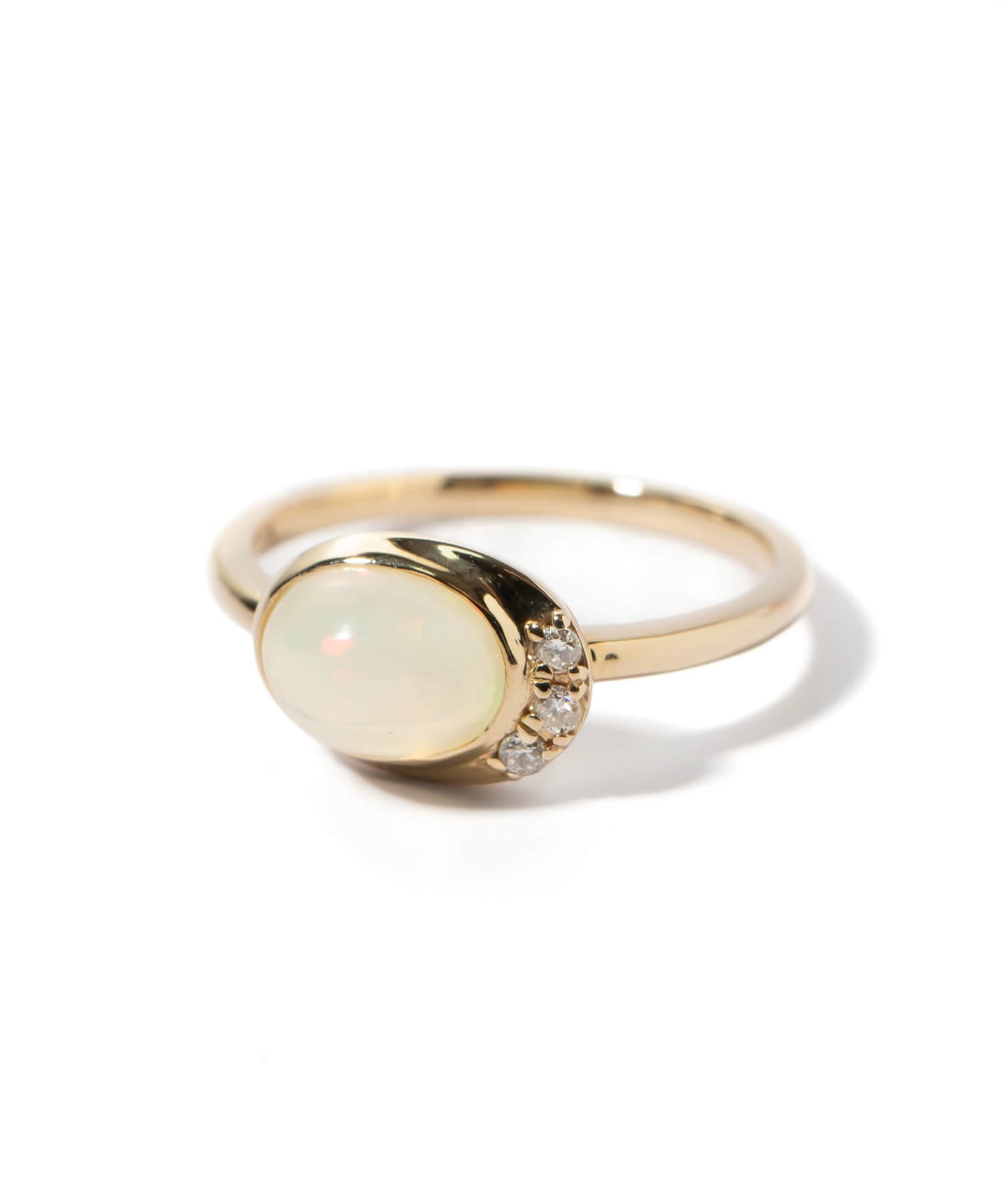 Crescent Moon Opal Ring | ELIA-TVA RING