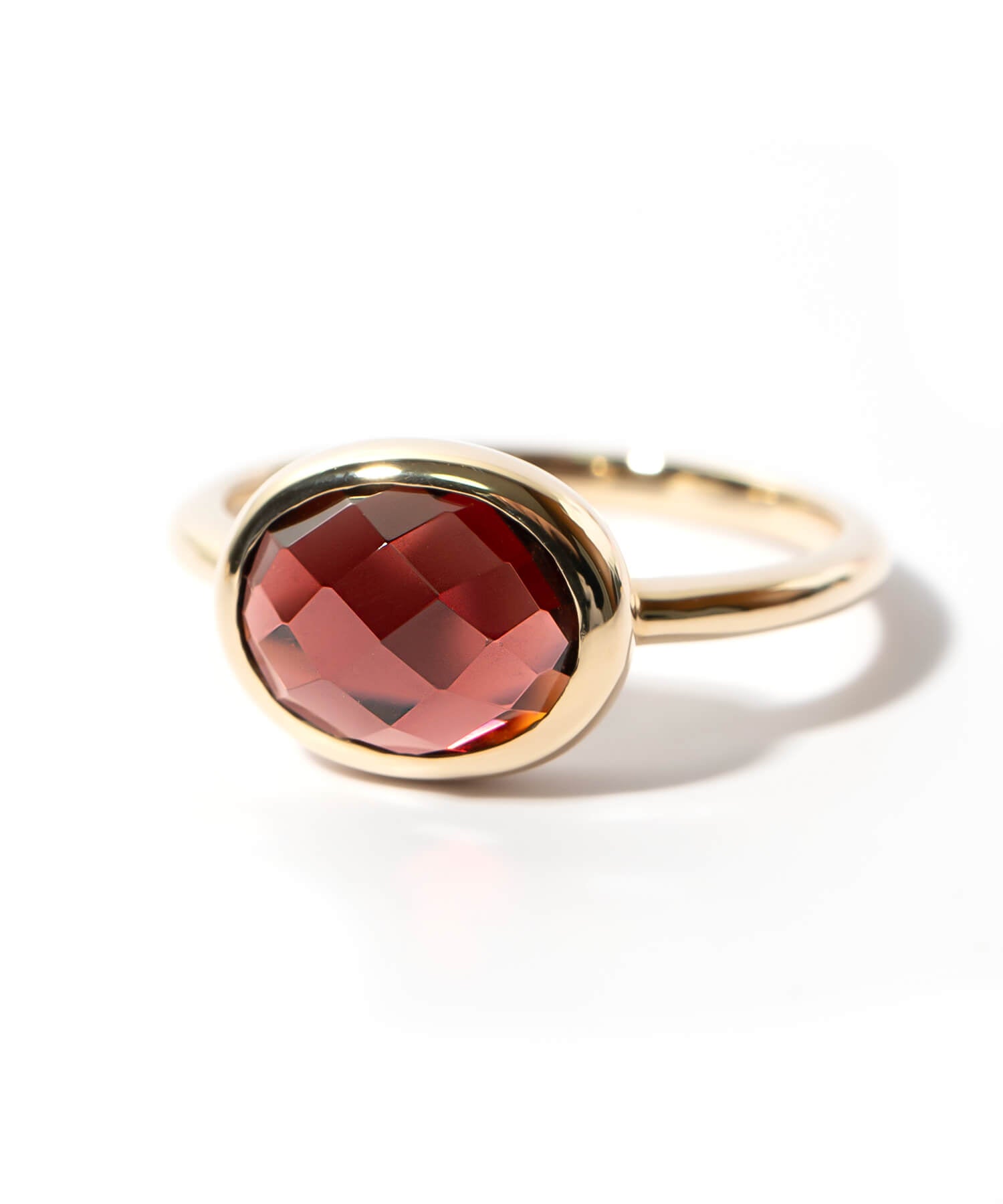 Checkerboard Cut Gemstone Ring | GLOA-ETT