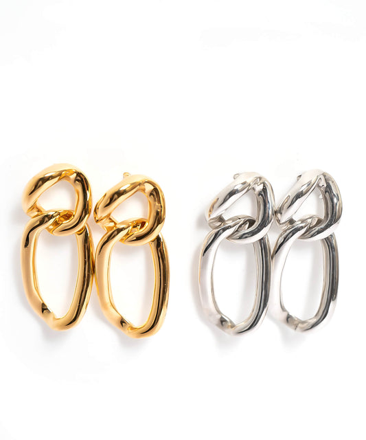 Silver925 Cunkey Chain Earrings | NEVIEN