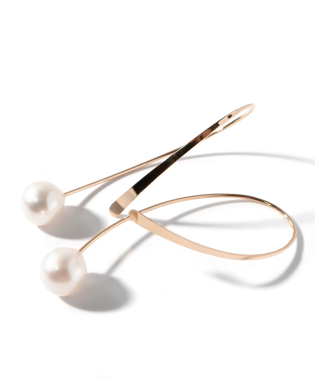 18K Gold Almond Hoop Earrings | GOUCCIA