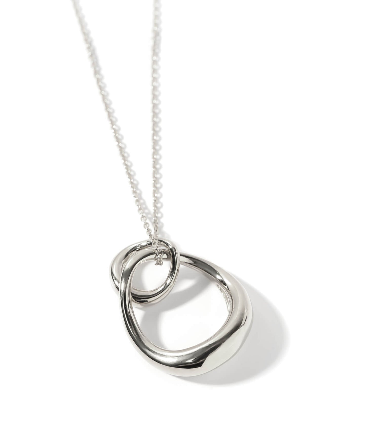 Silver925 Oval Long Necklace | ORIFAR-NK