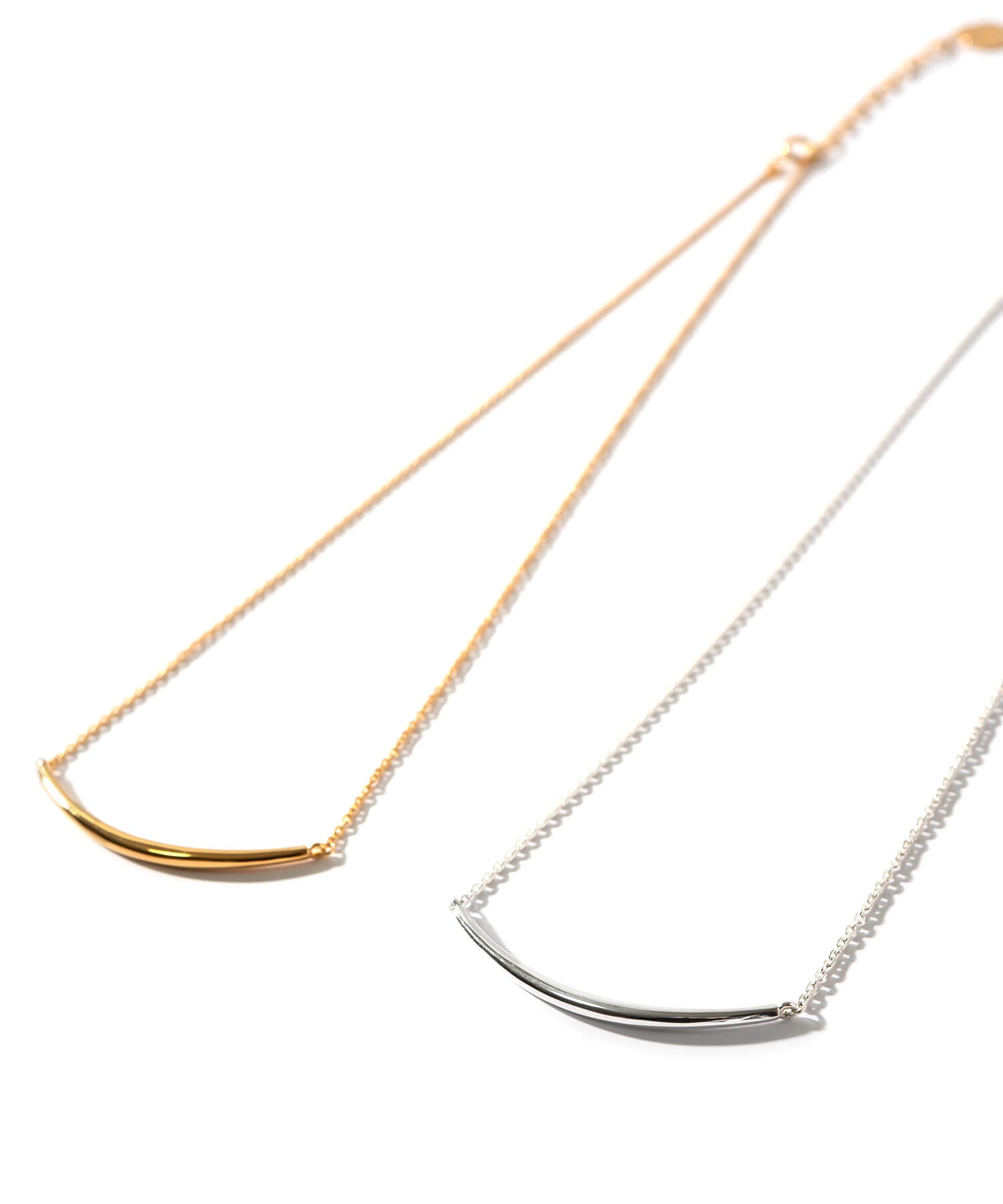 18K Gold Plated Sterling Silver Smile Line Bar Necklace | TIGO