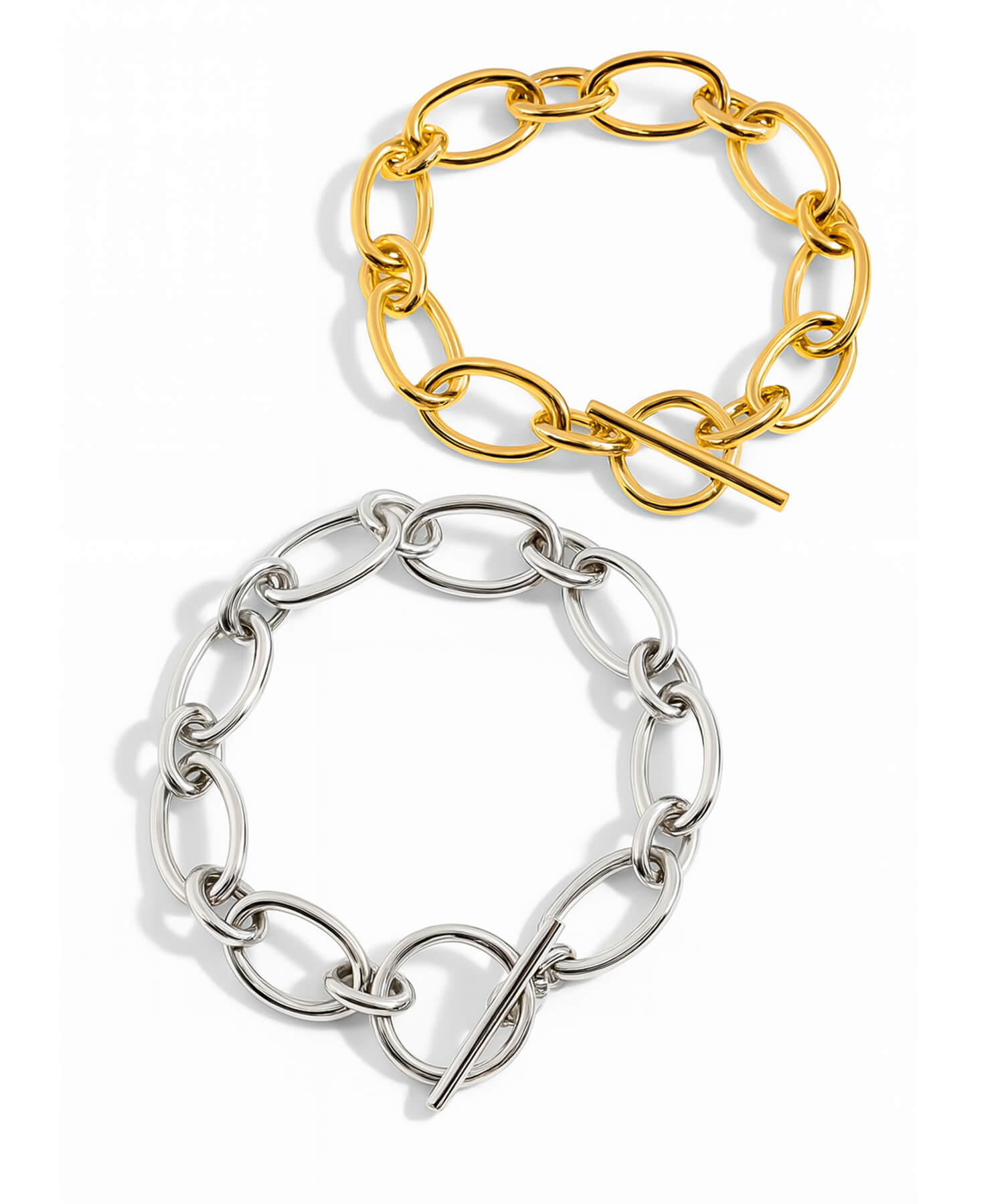 18K Gold Plated Sterling Silver Chunky Chain Bracelet | VEZA
