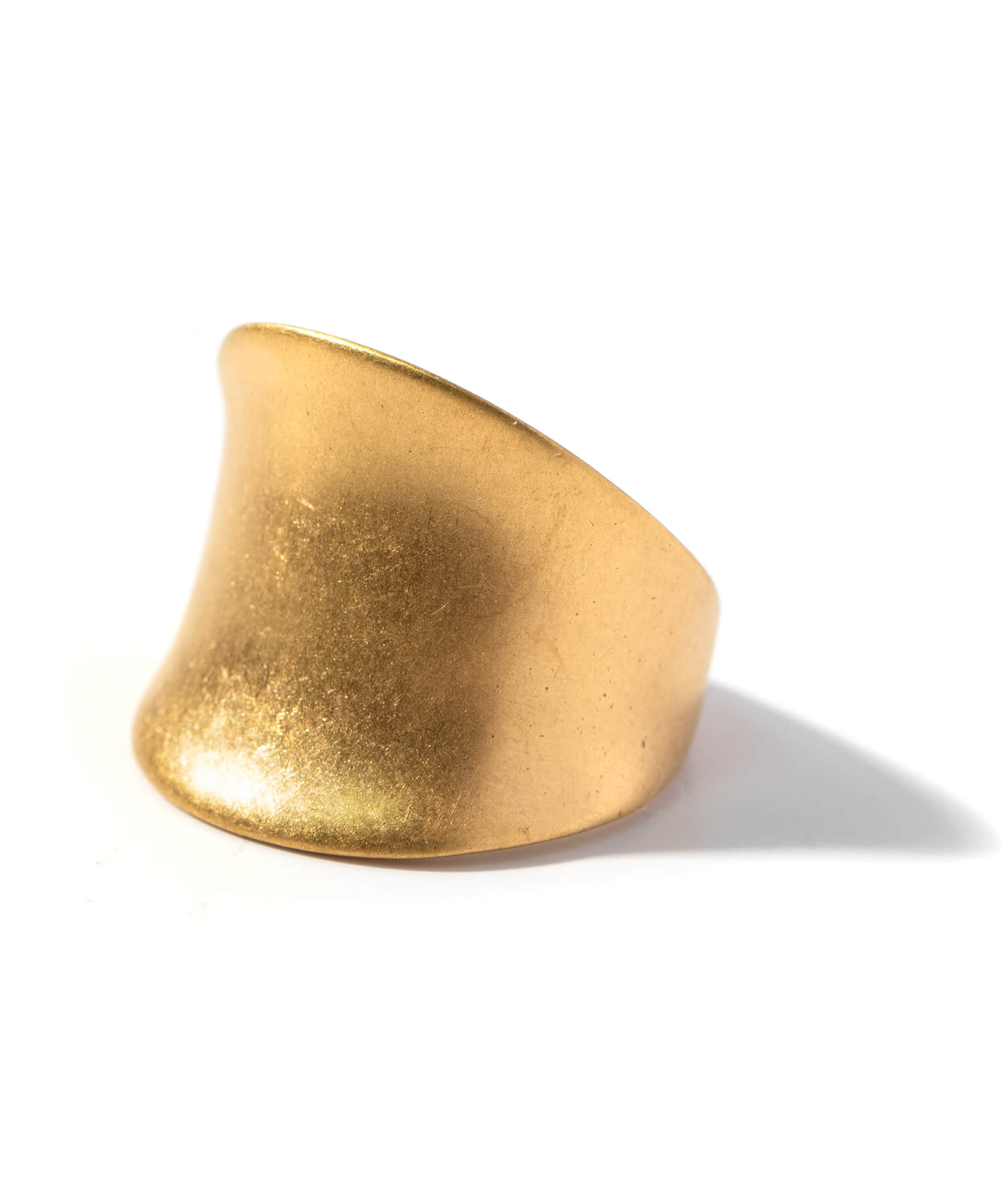 18K Gold Plated Sterling Silver Curved Tube Ring | AVIOR