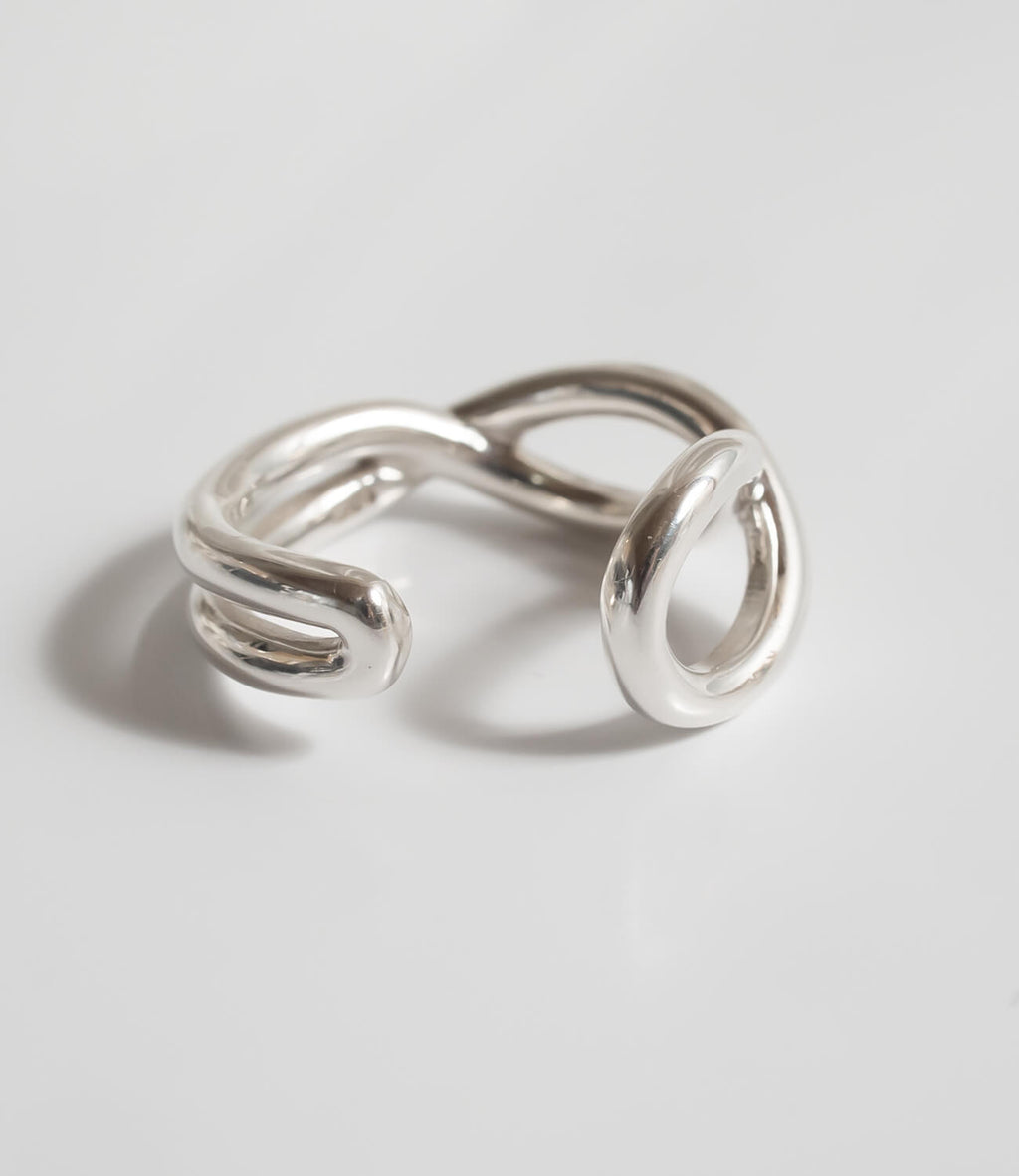18K Gold Plated Sterling Silver Cross Line Earcuff | XIRA