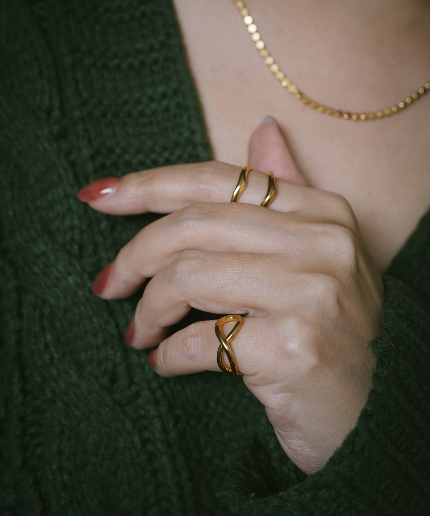 18K Gold Plated Sterling Silver Cross Line Earcuff | XIRA