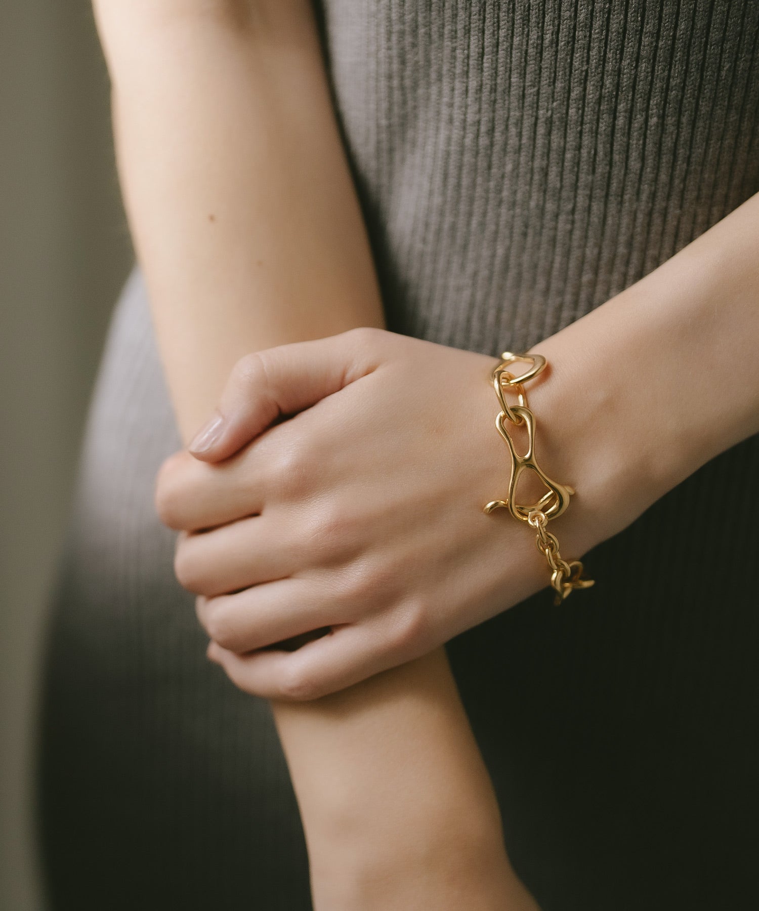 18K Gold Plated Sterling Silver Infinity Chain Bracelet | PALLAS