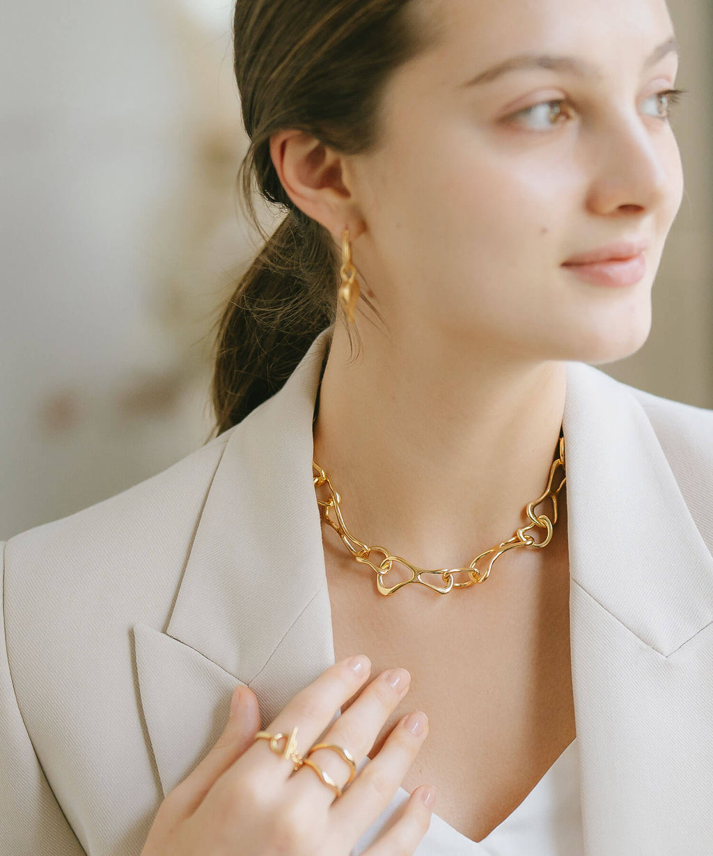 18K Gold Plated Sterling Silver Infinity Chain Necklace | PALLAS