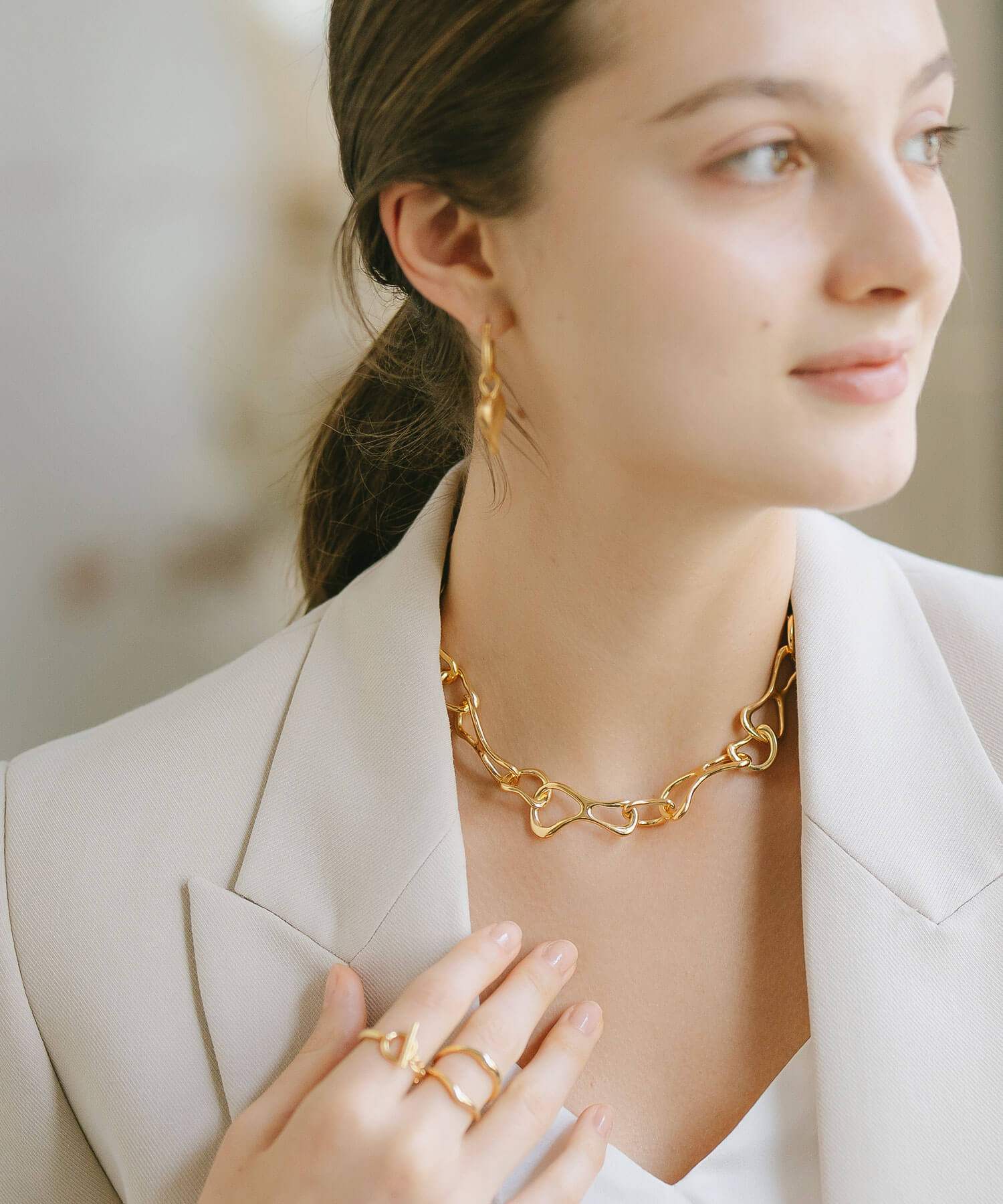 18K Gold Plated Sterling Silver Infinity Chain Necklace | PALLAS