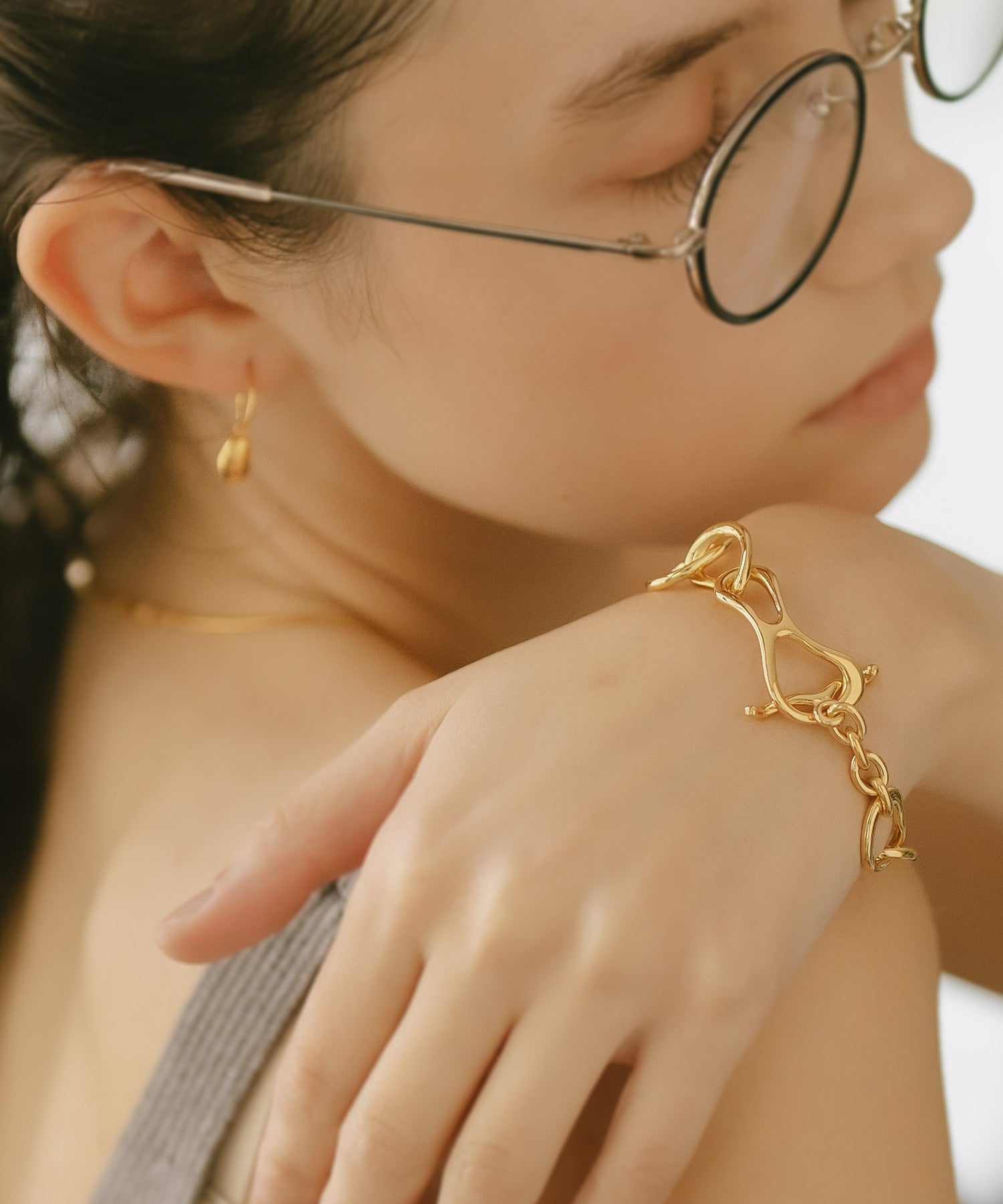 18K Gold Plated Sterling Silver Infinity Chain Bracelet | PALLAS