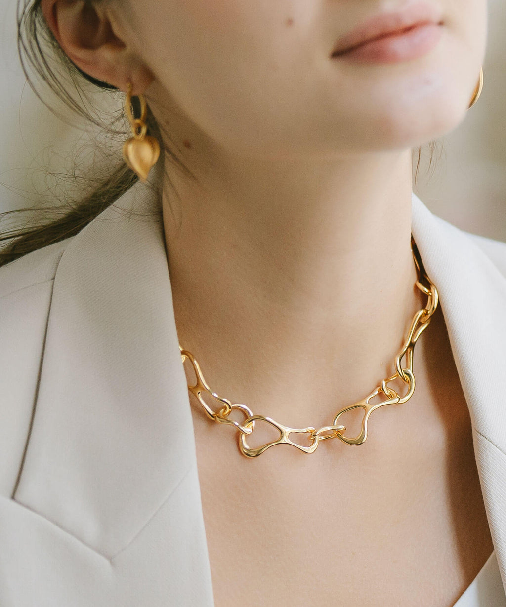 18K Gold Plated Sterling Silver Infinity Chain Necklace | PALLAS