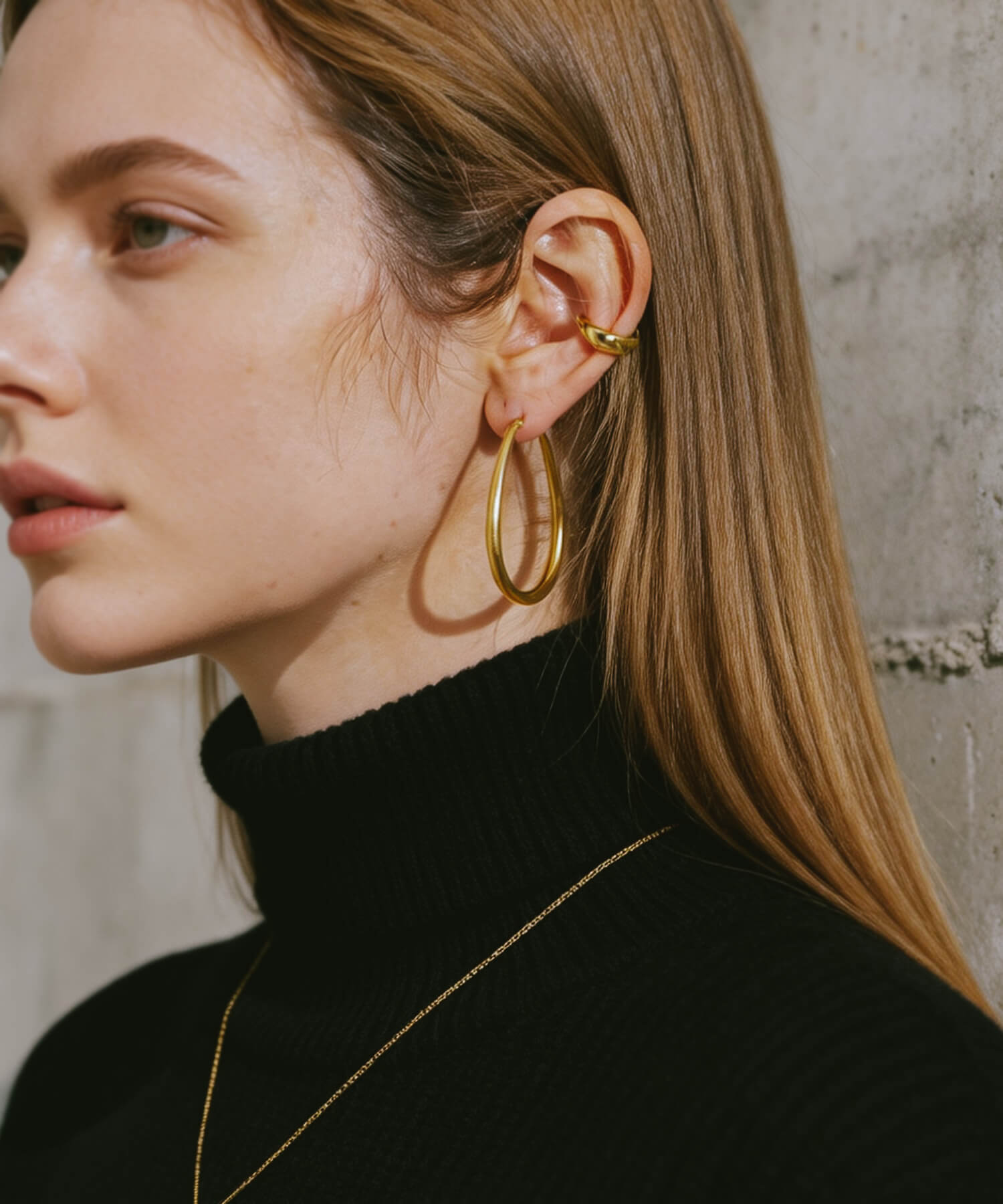 18K Gold Plated Sterling Silver Teardrop Plump Matte Earrings | TILK