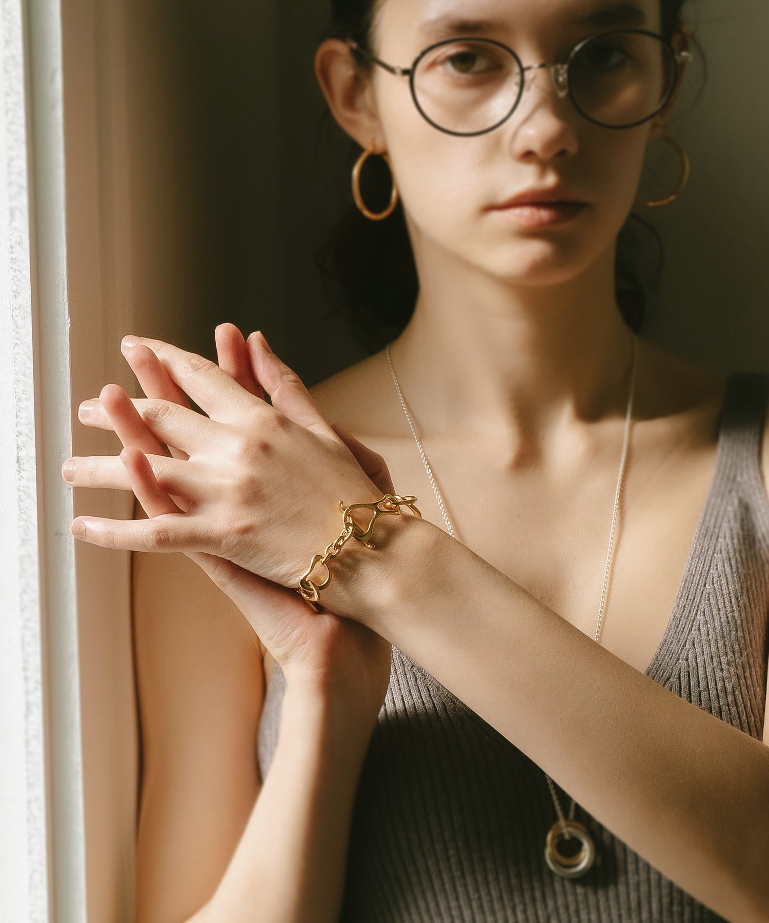 18K Gold Plated Sterling Silver Infinity Chain Bracelet | PALLAS
