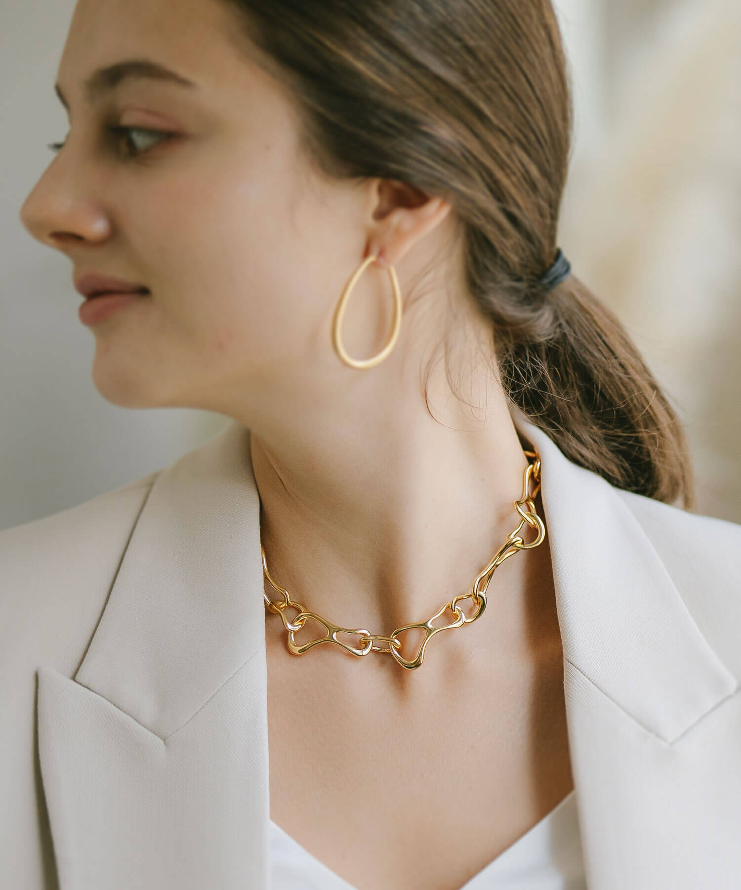 18K Gold Plated Sterling Silver Infinity Chain Necklace | PALLAS
