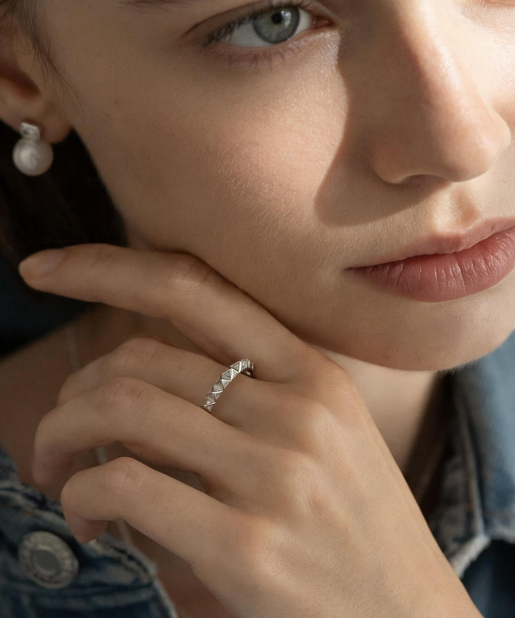 Silver925 pyramid studs ring | ZIREA RING