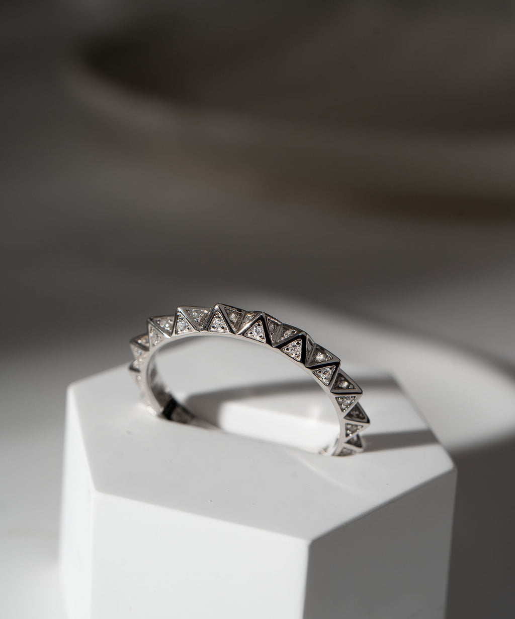 Silver925 pyramid studs ring | ZIREA RING