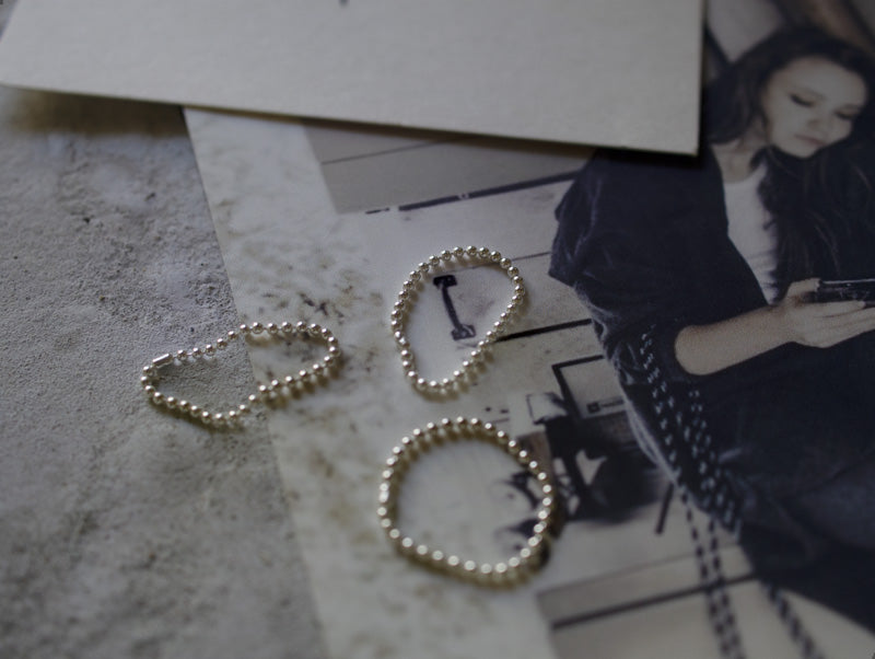 18K Gold Plated Sterling Silver Stacking Ball Chain Ring | LASSO