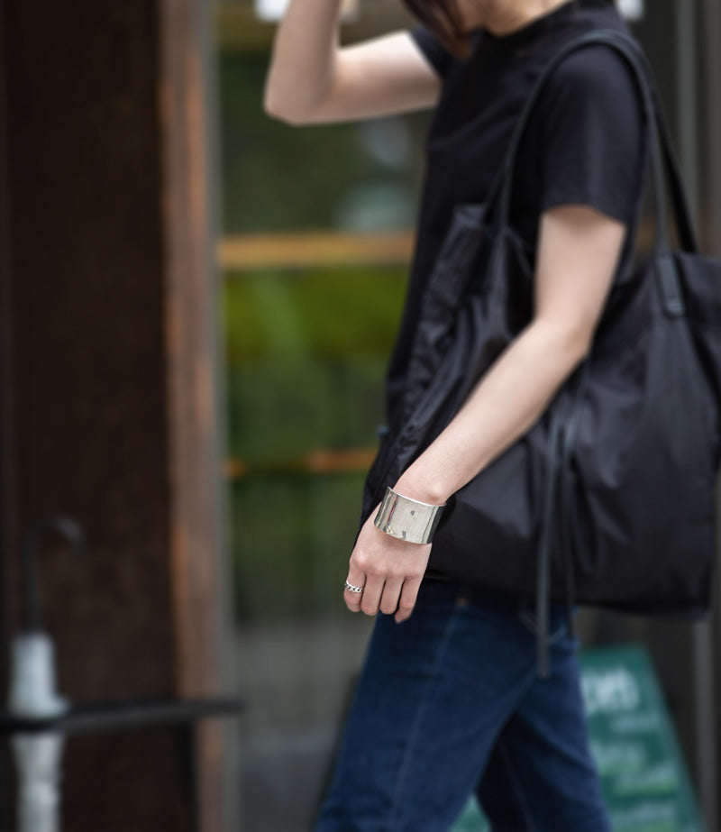 925 Sterling Silver Wide Bangle | KARPOS
