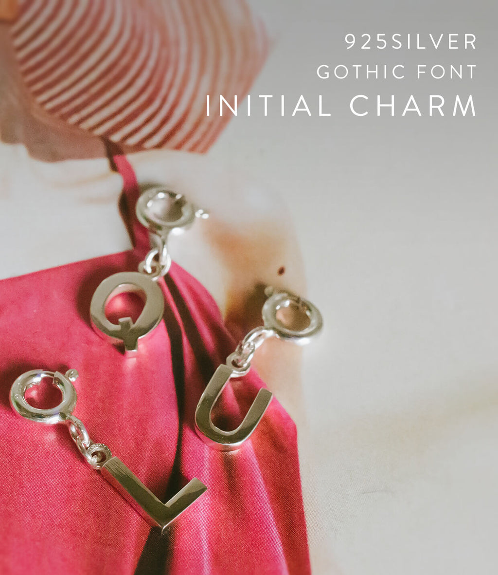 925 Sterling Silver Initial Dangle Charm | LUPINO