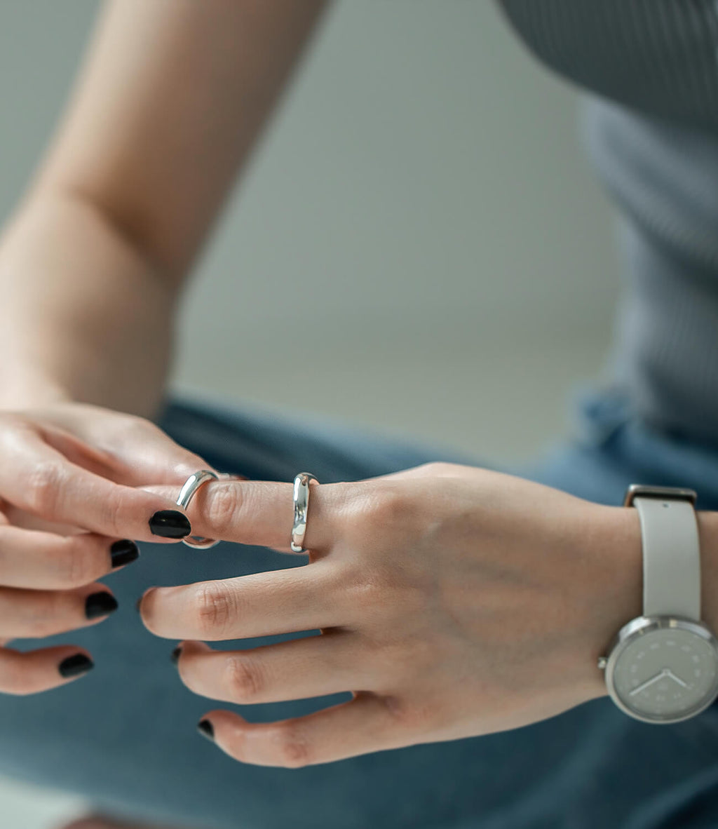 18K Gold Plated Sterling Silver Hand Forged Wavy Ring | ULUA