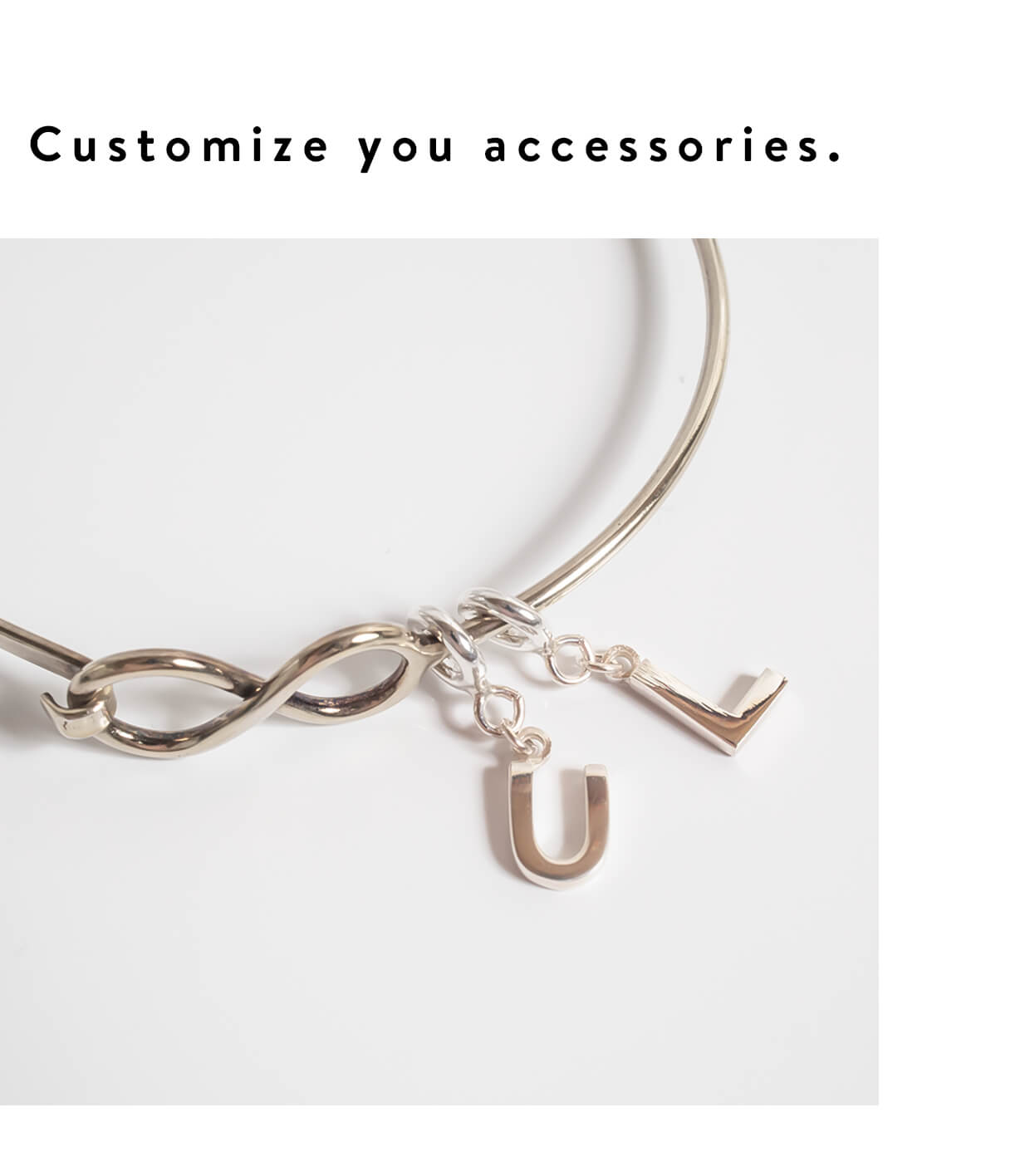 925 Sterling Silver Initial Dangle Charm | LUPINO