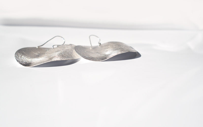 Silver925 Round Disk Hang Earrings | ARGENTA