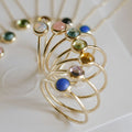 10K Gold 7color Gemstone Cabochon Ring | LUPAUS