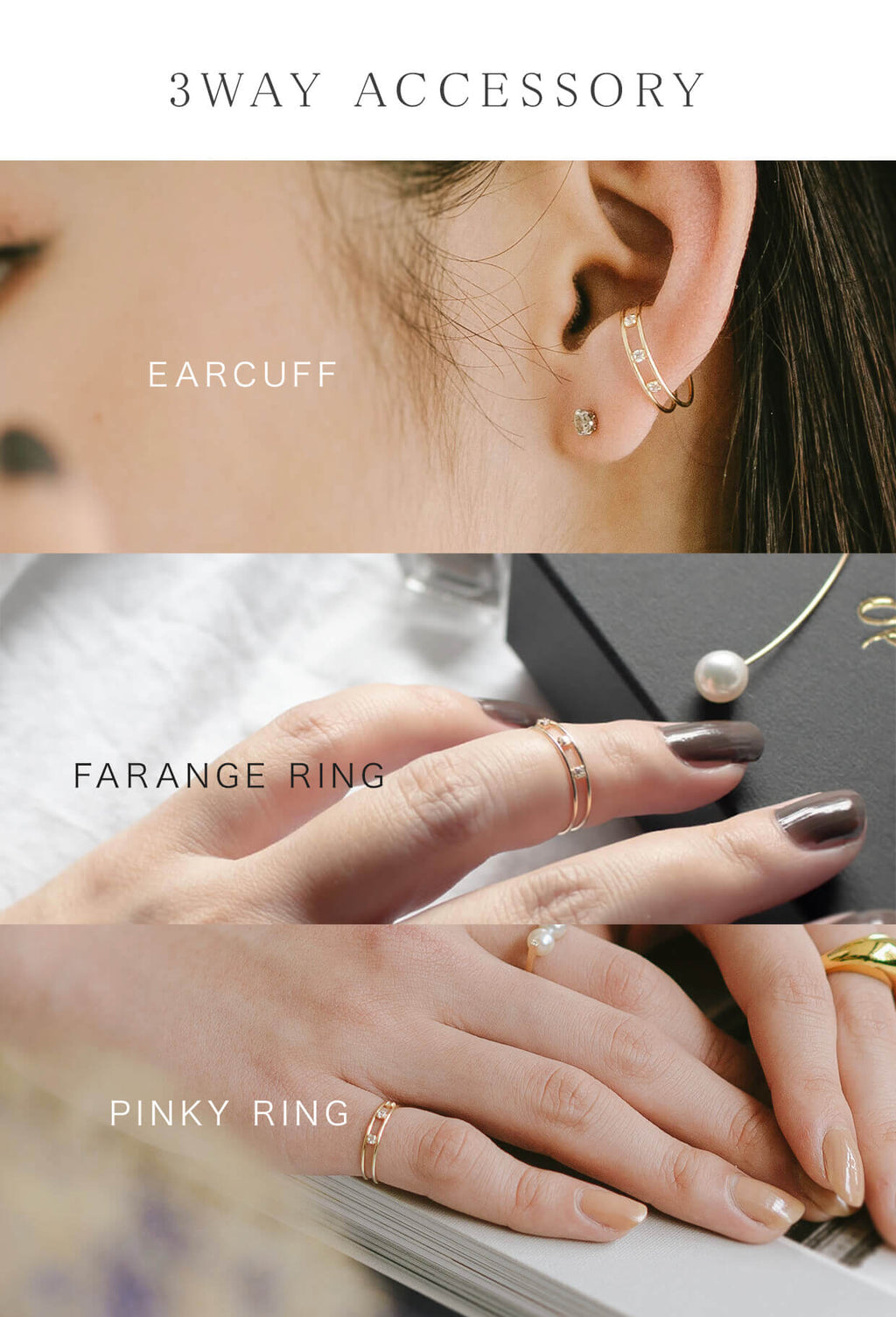 10K Gold Double Line Ear Cuff | JEMMY