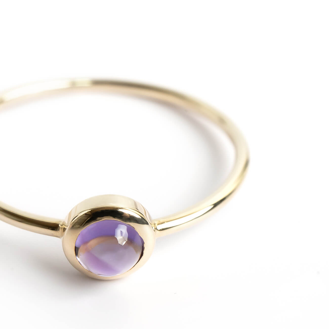 10K Gold 7color Gemstone Cabochon Ring | LUPAUS