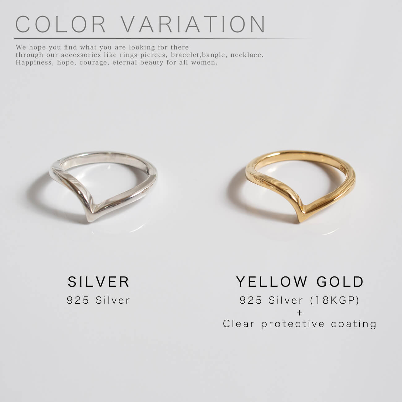 18K Gold Plated Sterling Silver Chevron Ring | GAVIOTA
