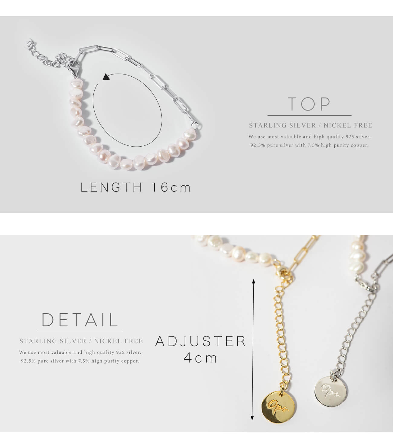 Baroque Pearl Link Chain Bracelet | AFRIZO-MIKTOS-BR