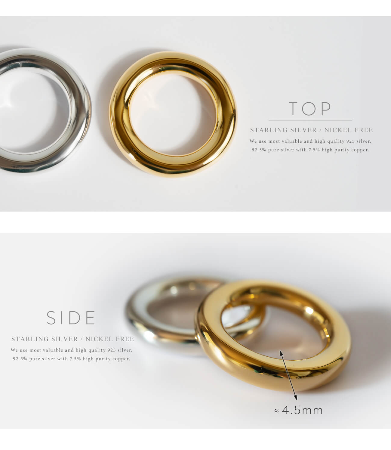 18K Gold Plated Sterling Silver Puffy Ring | AUREOLA