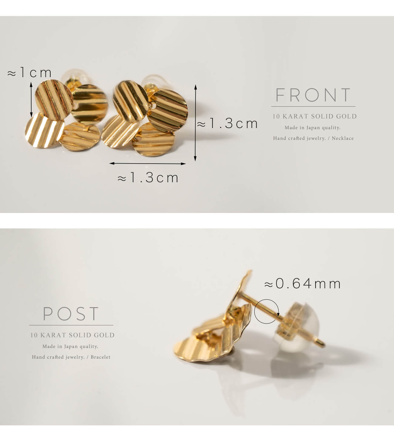 K10 Fortune Clover Gold Earring | [FORTUNA] CLAVA-PE