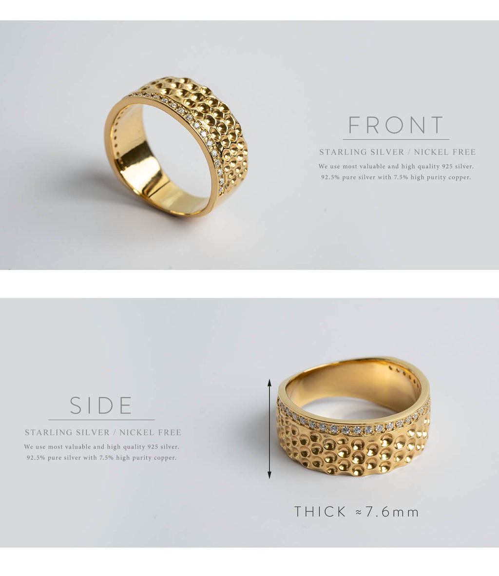 Cz Thimble Wide Ring | FORTUNA DITALE