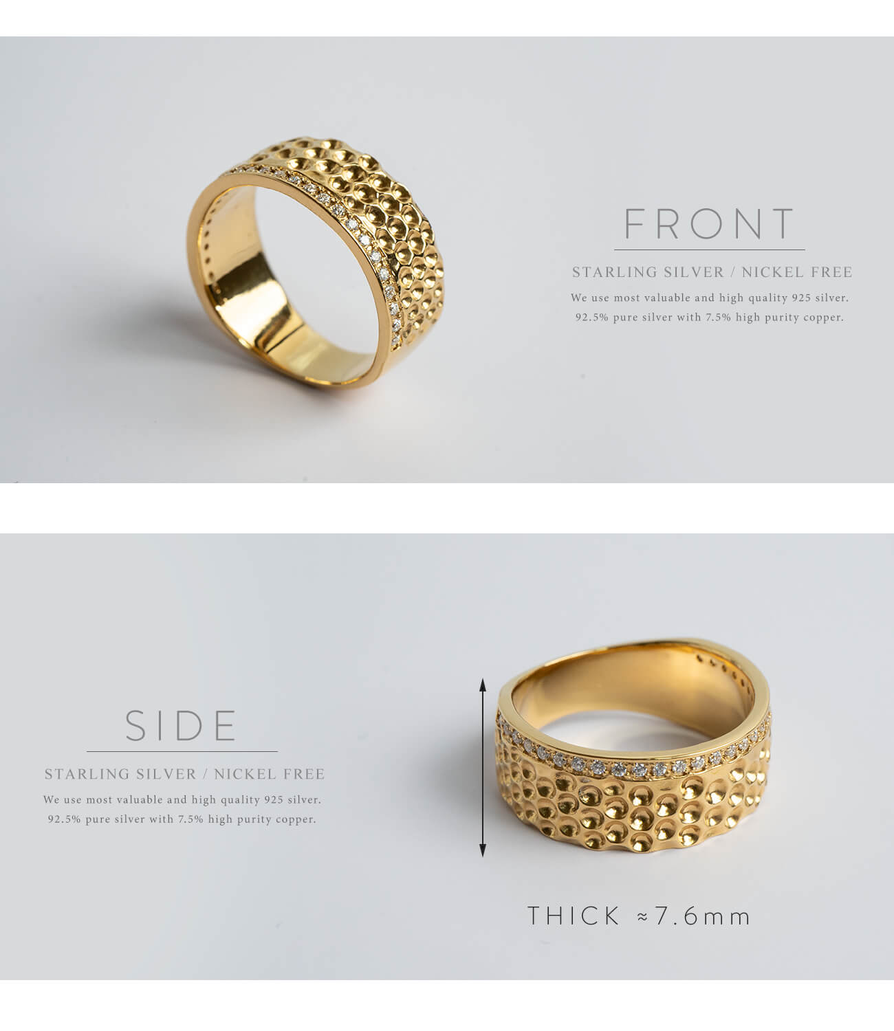 Cz Thimble Wide Ring | FORTUNA DITALE